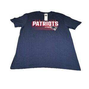 New England Patriots T-shirt Mens L NFL Team Apparel Navy Blue‎ NWT